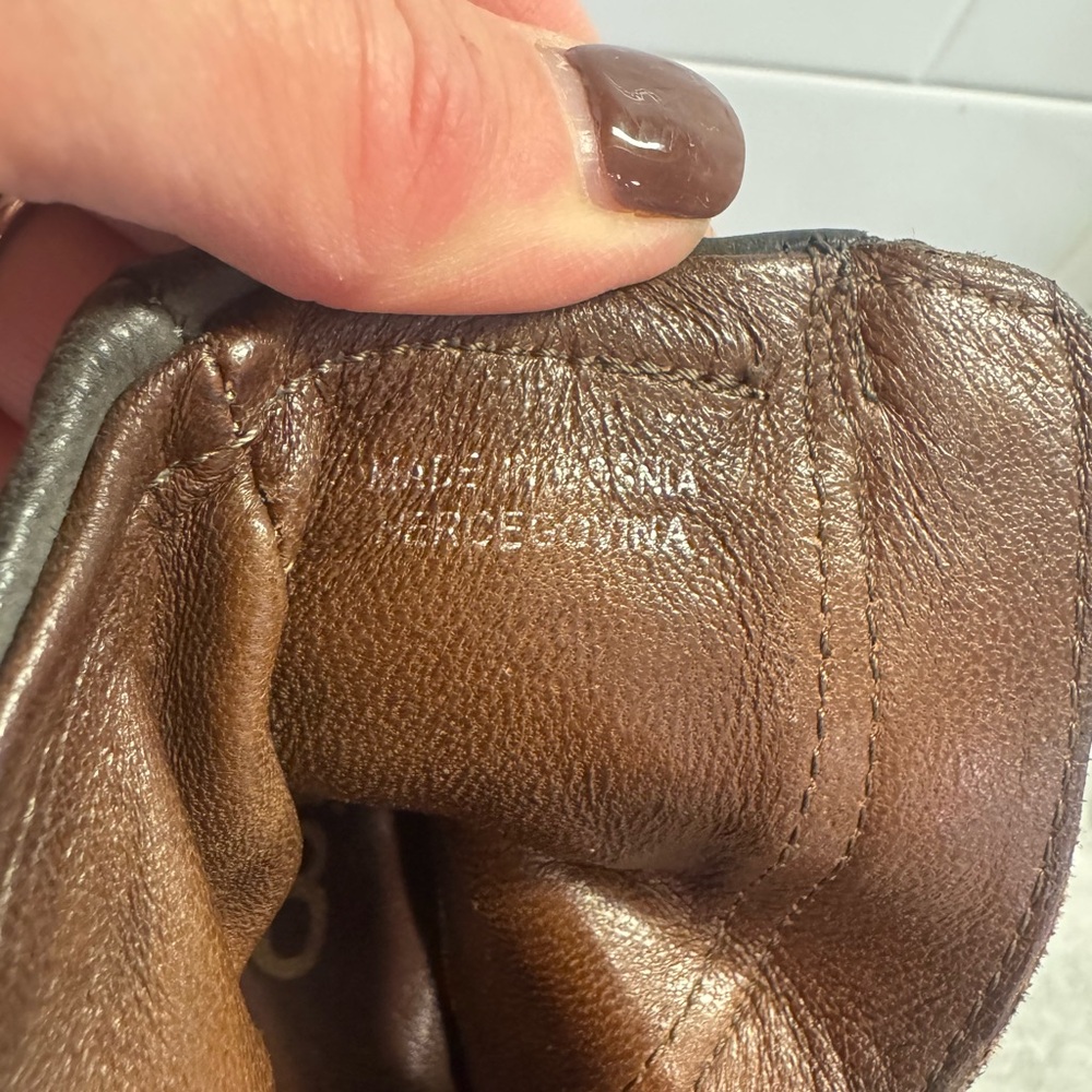 A.S.98 Distressed Leather Gray Ankle Boots with Studded Strap - Picture 7 of 12